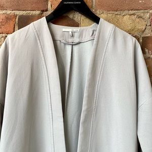 OAK + FORT Light Grey Open Front Jacket. Size: XS